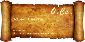 Odler Cserne névjegykártya
